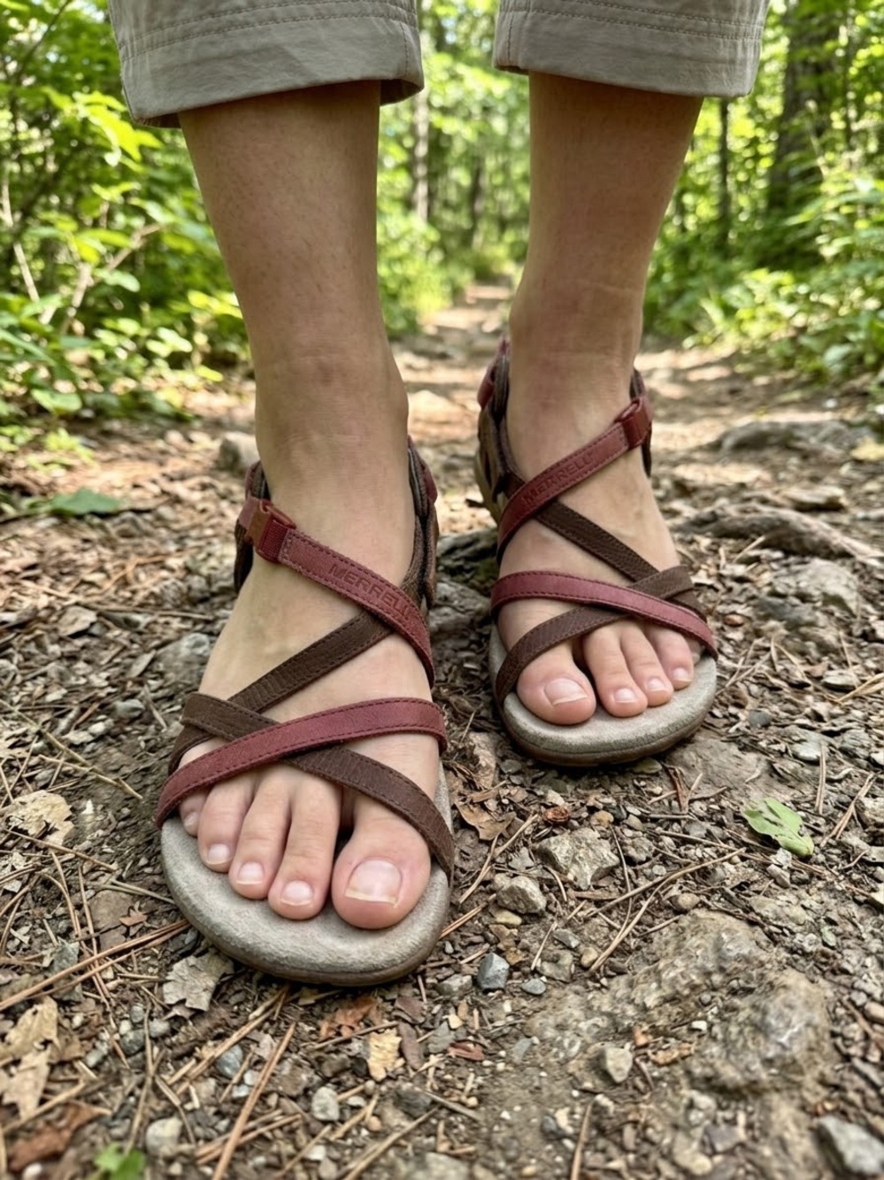 Merrell Jacardia Sandals Women Size 7 M Port Raspberry Hiking Strappy Leather